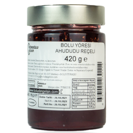 BOLU YÖRESİ AHUDUDU REÇELİ 450 GR